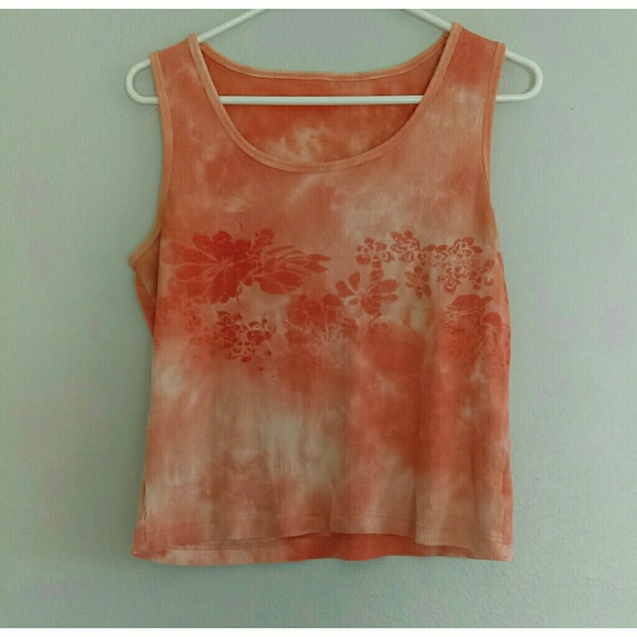 Vintage Tops - Vintage Floral Tie Dye Tank Top